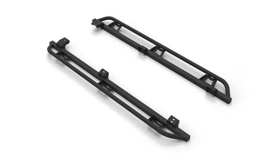 Trail Sliders RealTruck for Toyota Tacoma | Cab Length, Heavy Duty 2" Tubing, Textured Black | TST05CC-TX | Fits 2005 - 2015 Toyota Tacoma Double Cab