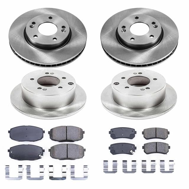 Power Stop Autospecialty KOE5912 Front and Rear Replacement Brake Kit-OE Brake Rotors & Ceramic Brake Pads For Kia Forte 2010-2013, Kia Forte Koup 2010-2013 [Model Specific]