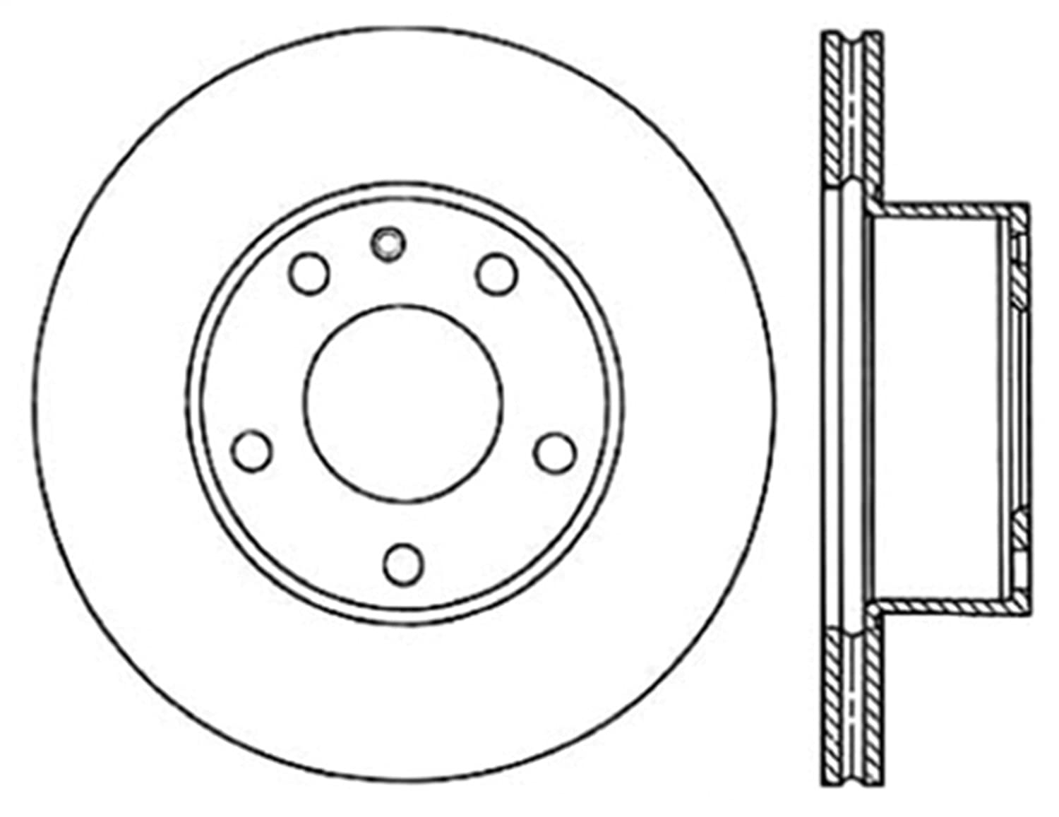 Sport StopTech 128.34008L Cross Drilled Brake Rotor (Front Left), 1 Pack