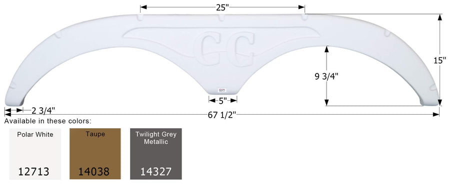 Tandem Fender Skirt, Forest River, White
