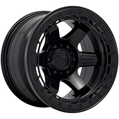 D122 FUEL OFF-ROAD BLOCK BEADLOCK 17X8.5, 6X135, 4.75, 0mm MATTE BLACK WITH MATTE BLACK RING - D12217858947