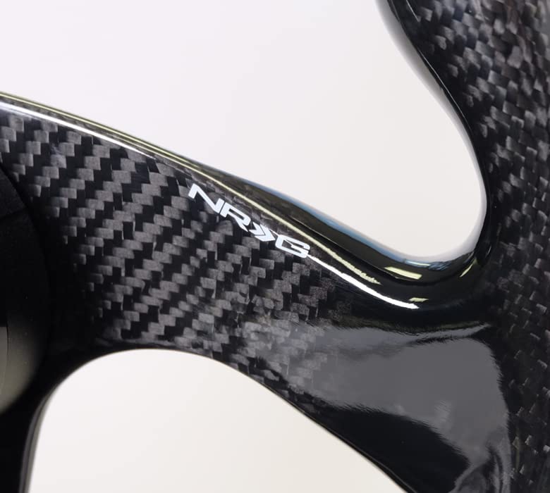 NRG Innovations Steering Wheel NRG-ST-009CF-BK - Shinny Black Carbon Fiber 320mm FLAT BOTTOM