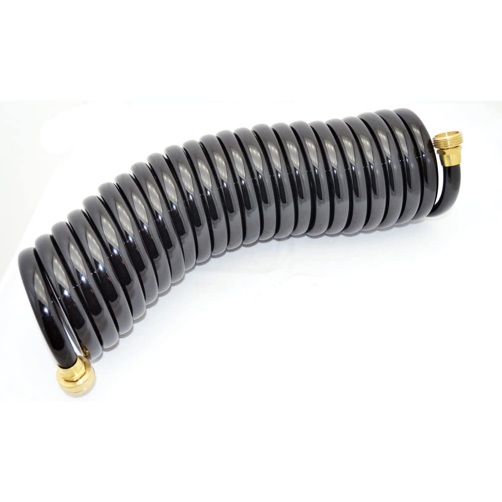 25' Johnson Pump HD Coiled Black Hose 10615-00