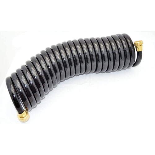 25' Johnson Pump HD Coiled Black Hose 10615-00