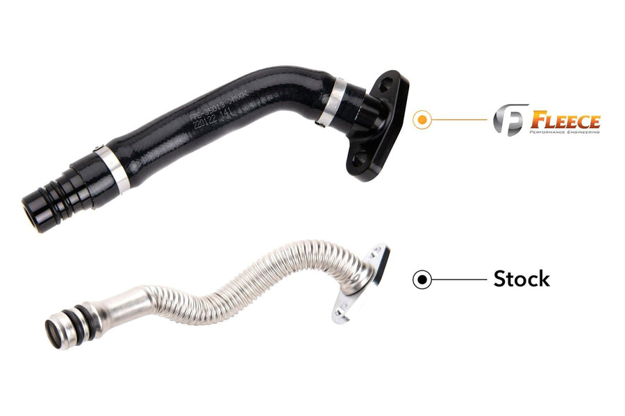 07-18 Dodge 2500/3500 Fleece Performance 6.7L Cummins Turbo Drain Tube Kit (FPE-CTDT-VGT-KIT)