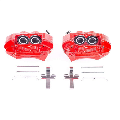 Power Stop S1828 Front Pair of High-Temp Red Powder Coated Calipers For Toyota 4Runner 1995-2002 [Model Specific]