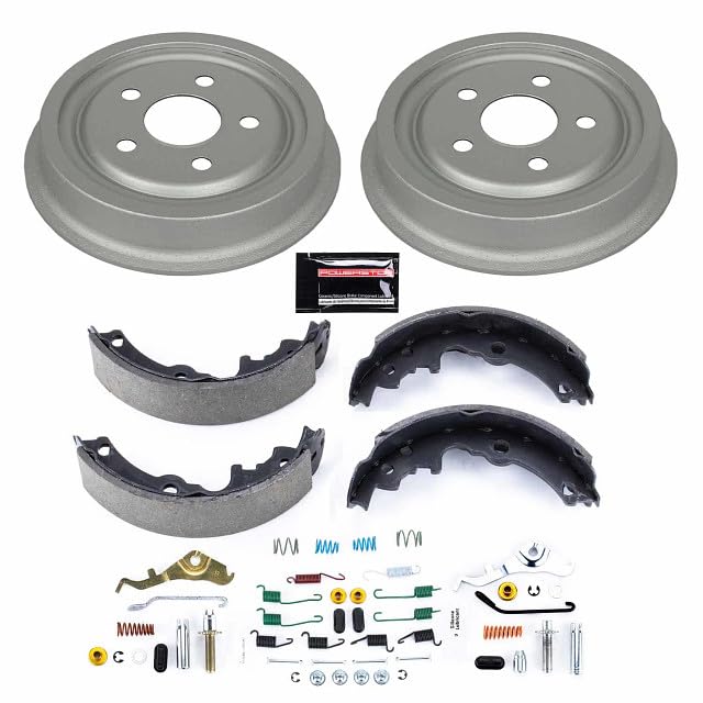 Power Stop KOE15307DK Rear Replacement Brake Kit-OE Brake Drums & Ceramic Brake Pads For Chevrolet Cavalier, Pontiac Grand Am, Pontiac Sunfire [Model Specific]