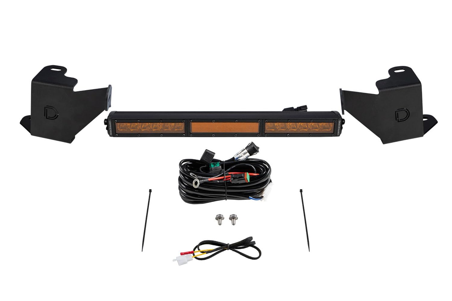 Diode Dynamics 2022+ Toyota Tundra TRD Pro Grille Light Bar Kit - Amber Combo Lights