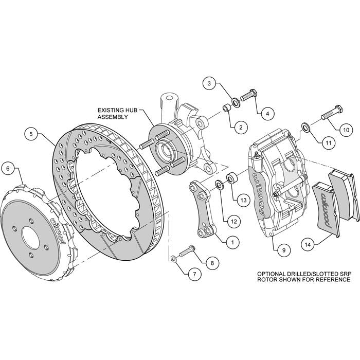 Front Hat Kit FSLI4, 13.00" Ano