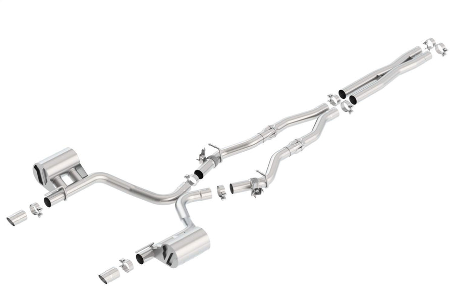 BORLA Cat-Back 140723 for '17-'23 Chrysler 300/Dodge Charger R/T 5.7L V8 AT RWD W/MDS Valves. BORLA Does NOT Include Tips Use O.E. Bezel/Valance. '19-'23 R/T Add 60726 To Reuse O.E. Or BORLA Tips.