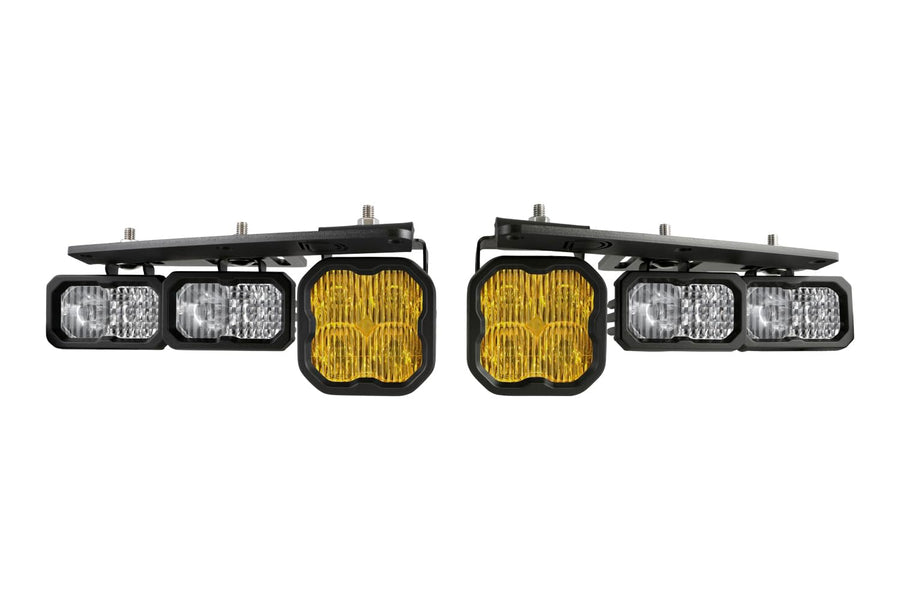 Stage Series Fog Pocket Kit Diode Dynamics for 2021 Ford Bronco, Yellow Sport