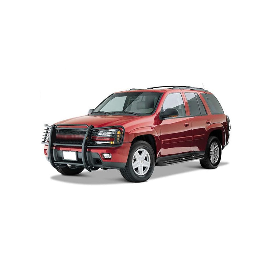 Bumper Guard Black Horse Grille brush Modular Black Compatible with 2002-2009 Chevrolet Trailblazer|2002-2006 Chevrolet Trailblazer EXT-17GK26MA