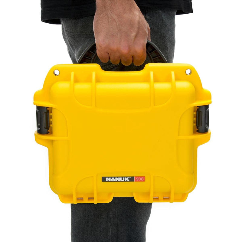 Yellow Nanuk 908 Case with Foam