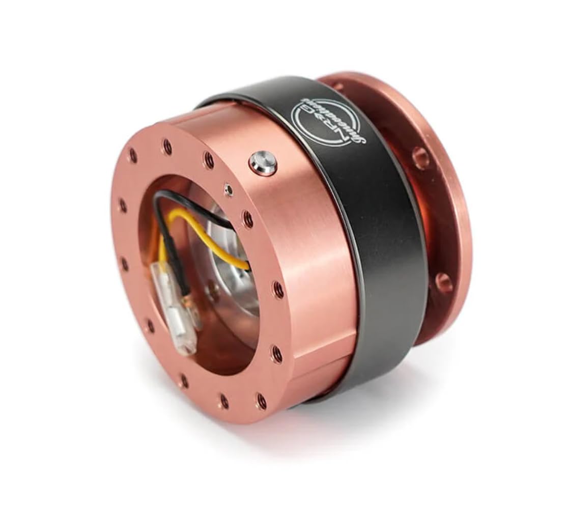 Gen 2.0 NRG Innovations Steering Wheel Quick Release Adapter 6-HOLE with Mounting Bolts, Quick Release - Rose Blush Body/Titanium Chrome Ring, NRG-SRK-200RB
