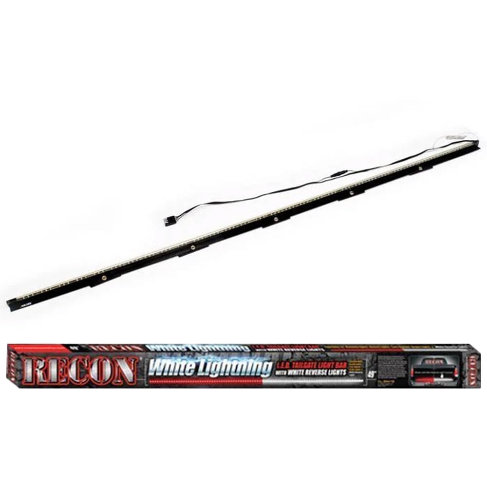 60″ White Lightning RECON Universal Fit LED Tailgate Light Bar (Red Running Lights, Brake Lights, Turn Signals, Hazard Lights & White Reverse/Backup Lights)