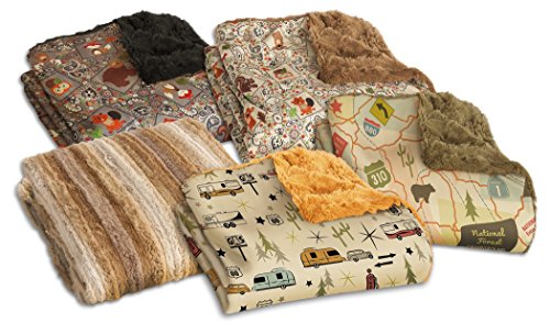 Camp Casual 50"x60" The Throw - Cozy Critters CC-005CCT Tan (Reverse Mocha),1 Pack
