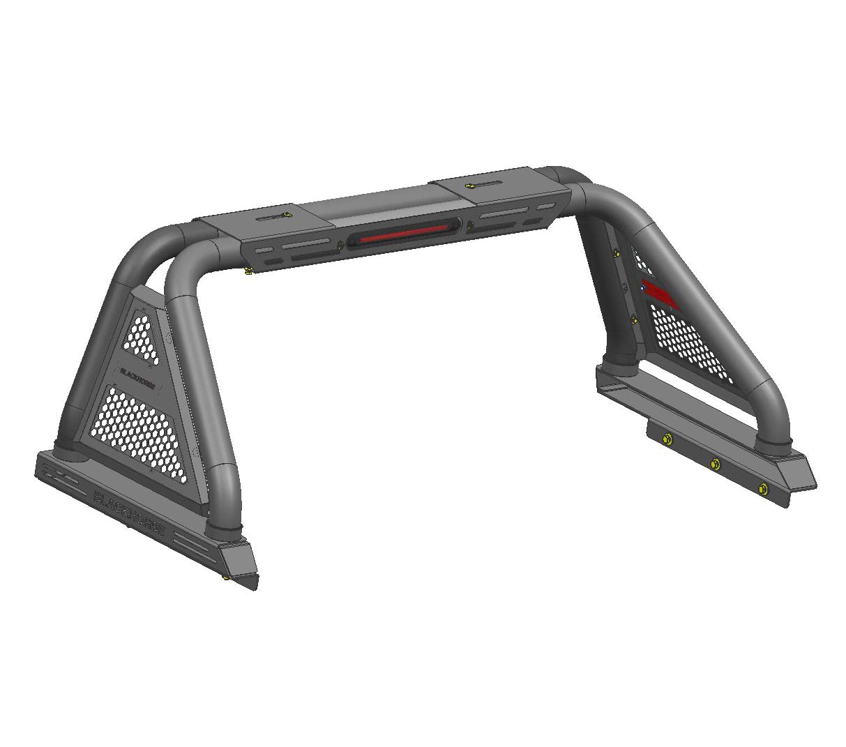 Black Horse Off Road Classic Pro Black Modular Textured Roll Bar Compatible with 2000-2010 Dodge Ram 2500|2011-2022 Ram 2500/Ram 3500|2000-2022 Ford F-150|2001-2022 GMC Sierra 1500-RB01MT