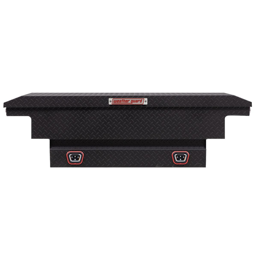 Weather Guard Saddle Box Model 131-52-04, Aluminum, Mid-Size Low Profile, Textured Matte Black, 8.0 cu ft