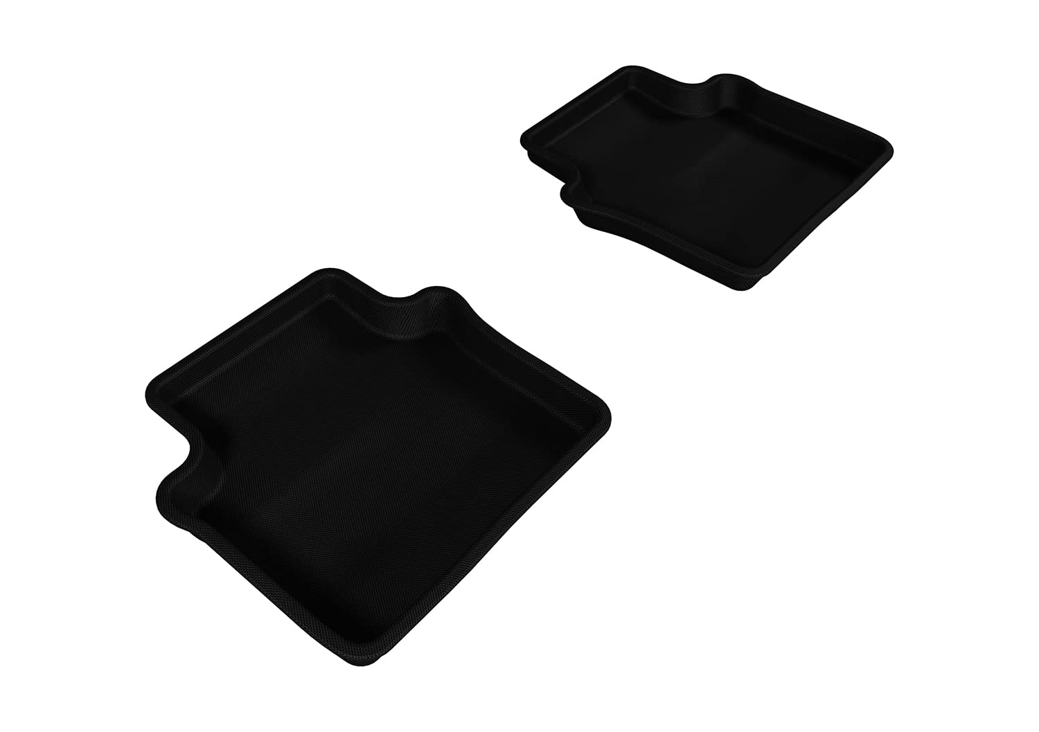 Second Row 3D MAXpider Custom Fit All-Weather Floor Mat for Select Chrysler Sebring Models - Kagu Rubber (Black)
