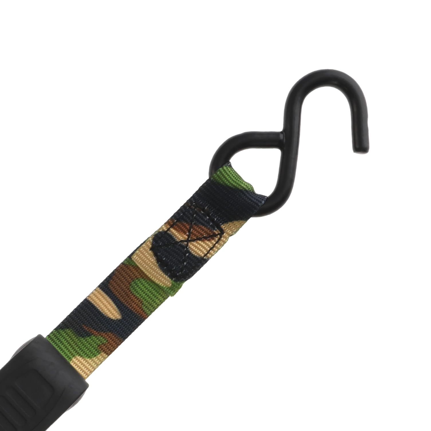HME Reliable Durable Versatile Weather-Resistant Camouflage Ratchet 1500 lb Capacity 1' x 8' Tie-Down Straps - 4 Pack