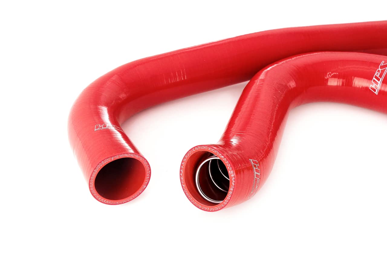 HPS Performance Silicone Red Radiator Hose Kit Coolant Compatible for 2010-2012 Dodge Ram 2500 3500 Pickup 6.7L Diesel Cummins, 57-1308-RED