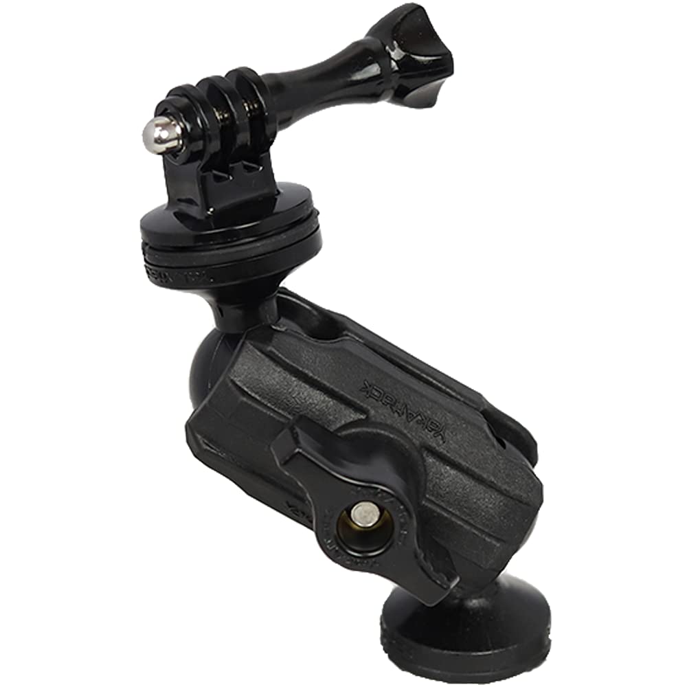 YakAttack Camera Mount Articulating | 5.5" Tall with ScrewBall Base | Compatible with GoPro & 1/4-20 | Low-Profile Adjustable Track Mount for Kayaks | Made in USA
