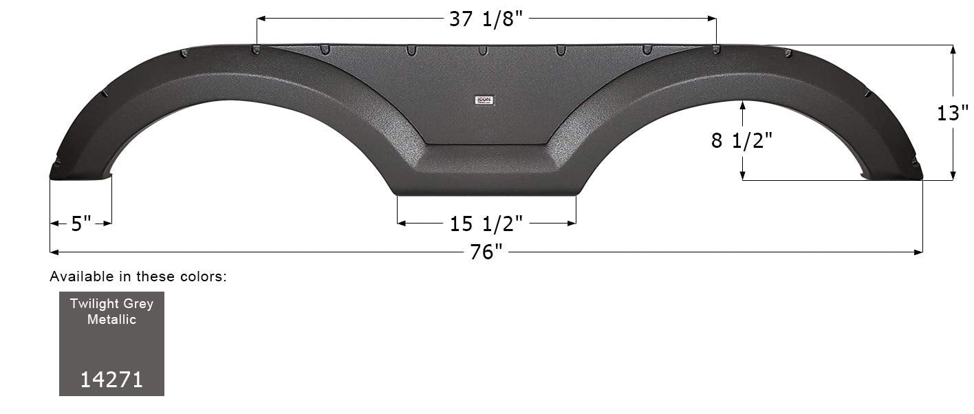 Fender Skirt ICON, Tandem, Coachmen, FS4271, Twilight Metallic Grey