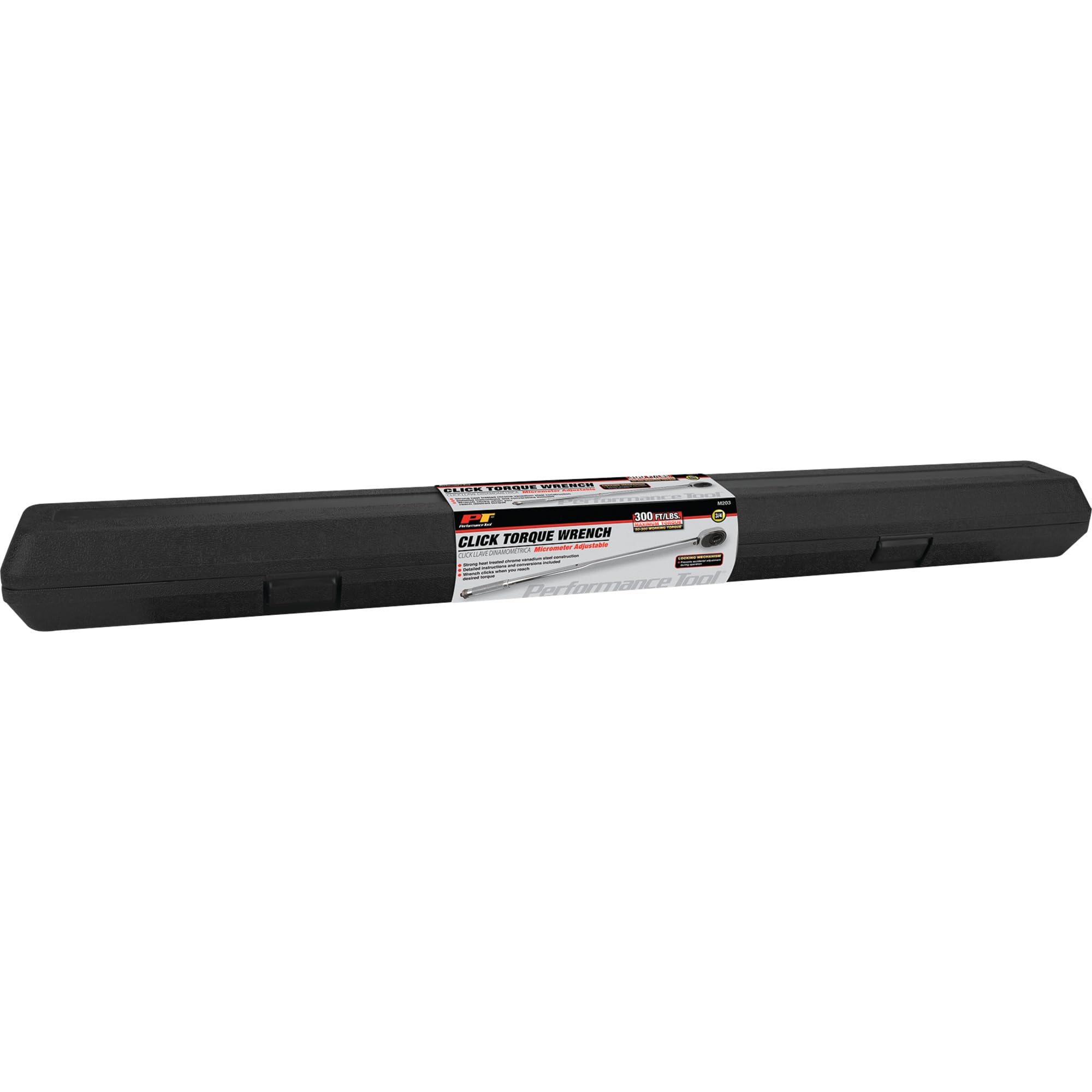 M203 Performance Tool 3/4-Inch Drive Click Torque Wrench With High impact ABS Storage Case Included (50 to 300 ft lbs)