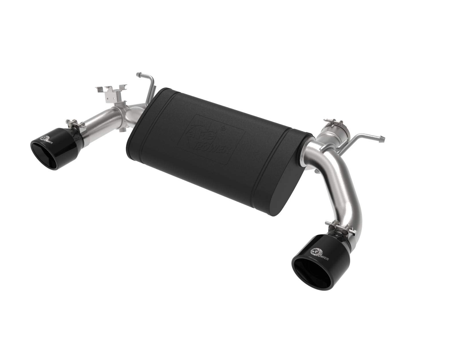 MACH Force-XP aFe Power 49-36348-B 3 IN to 2-1/2 IN 304 Stainless Steel Axle-Back Exhaust Black