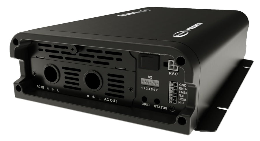 Advanced Sine Wave Go Power & Transfer Switch, Pure Sine Wave Power Inverter 12V to 110V with Built-in 30-Amp Automatic Transfer Switch, Delivering 1800 Watts