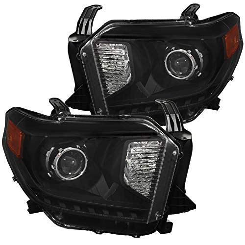 2LHP-TUN14JM-V2-RS SPEC-D TUNING Retro Style Projector Headlights Black for 14-18 Toyota Tundra