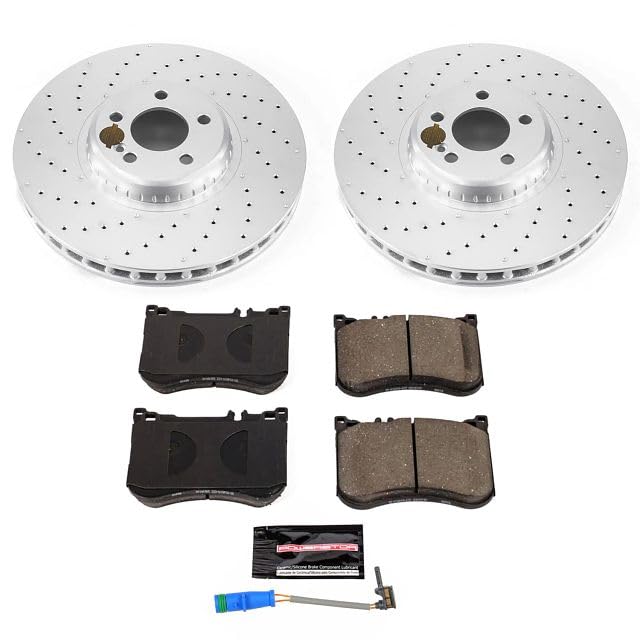 Power Stop Brake Kit Front For Mercedes - Benz E53 AMG 2019-2022 [Model Specific] Geomet Coated Brake Rotors and Brake Pads CRK9011