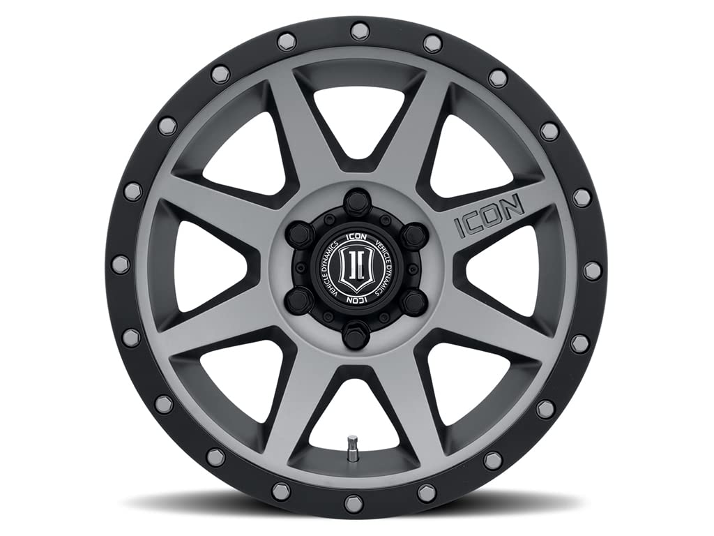 Titanium ICON Alloys Rebound, 18 x 9/6 x 5.5, 0mm Offset, 5" BS, 1818908350TT