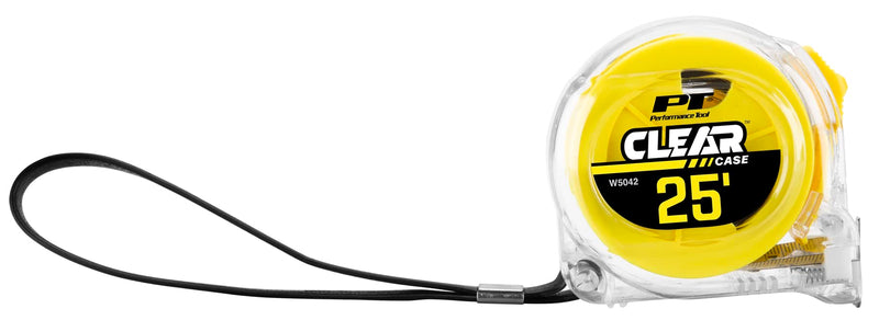 25'/7.5 M Clear Tape Measure Performance Tool W5042