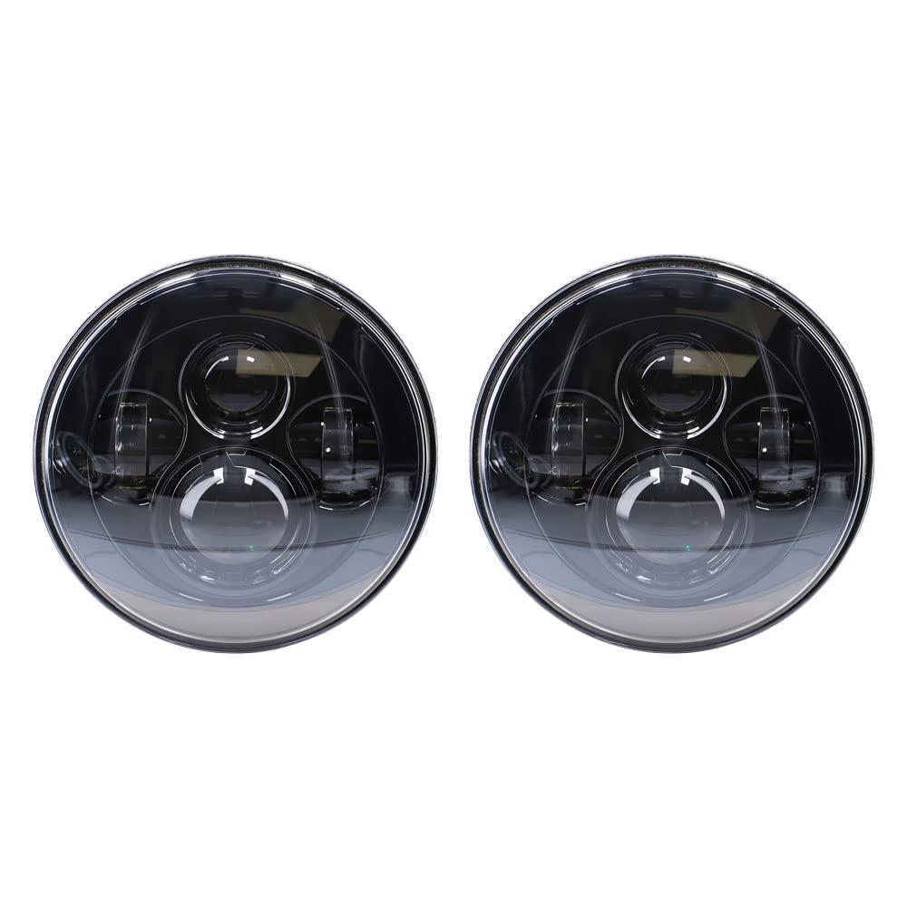 Jeep Metra - 7" Headlight - Black, LED Headlight Replacements (JP-701B) Light