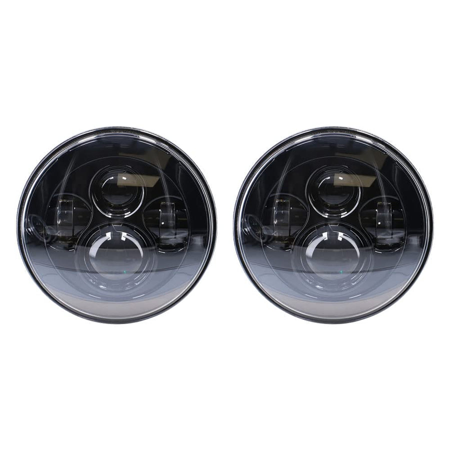 Jeep Metra - 7" Headlight - Black, LED Headlight Replacements (JP-701B) Light