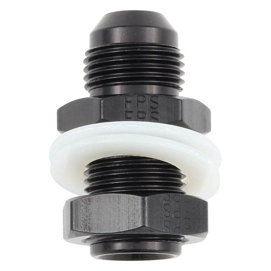 Fuel Cell Bulkhead -8AN Fragola w/Washers and Nut - Black