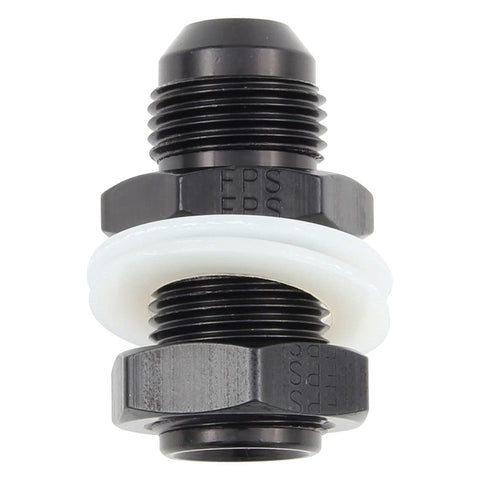 Fuel Cell Bulkhead -8AN Fragola w/Washers and Nut - Black