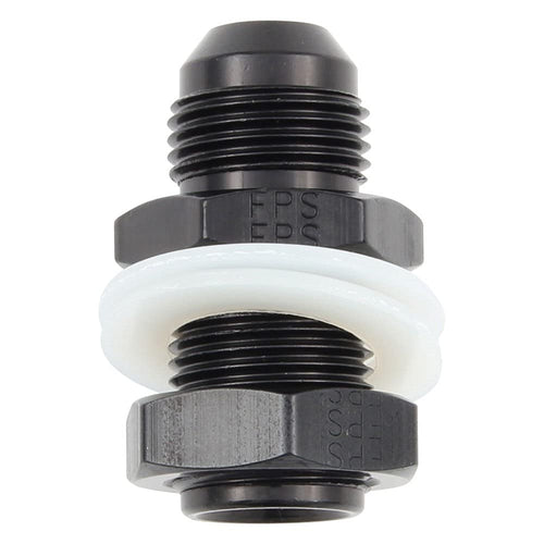 Fuel Cell Bulkhead -8AN Fragola w/Washers and Nut - Black