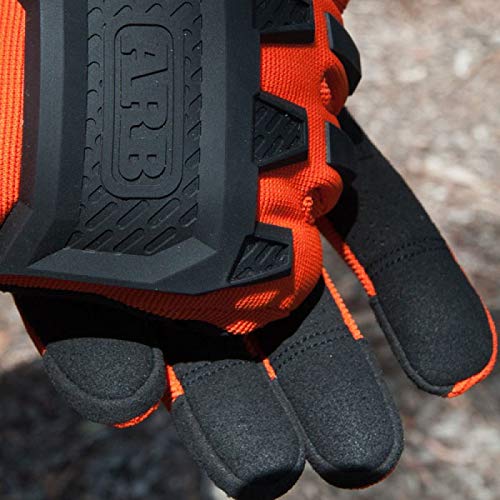 ARB Recovery Premium Winch Offroad Work Gloves Unisex, Cut and Impact Resistant, Hi-Vis Orange, All Purpose, Touch Screen Compatible, Adjustable Wrist Strap, Tactile Padded Palms, One Size Fits Most