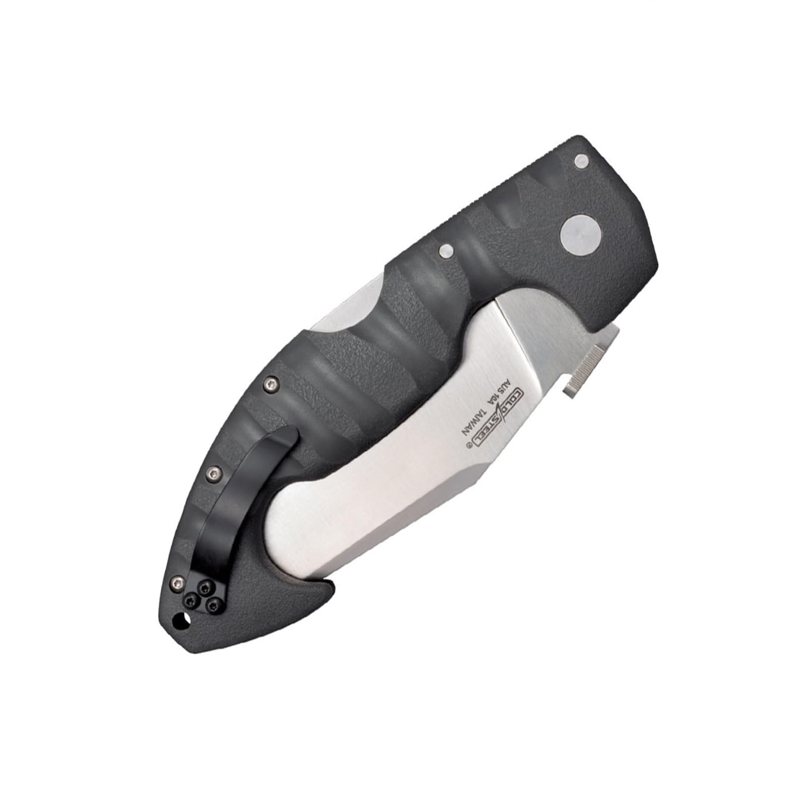 COLD STEEL 4.5 in Spartan Japanese AUS10A Serrated Blade Tactical Pocket Folding Knife w/Tri-Ad Lock and Griv-Ex Handle w/Steel Liners