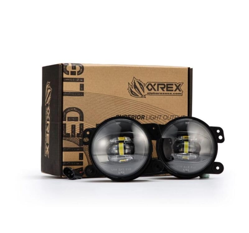 Jeep Wrangler JL & Gladiator JT AlphaRex Fog Lights (Dual Color LED Projector, Rubicon/Sahara Compatible)