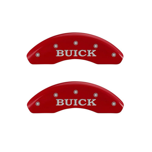 Buick MGP Caliper Covers 49004SBSHRD Red Caliper Covers - Engraved Front & Rear44; Set of 4