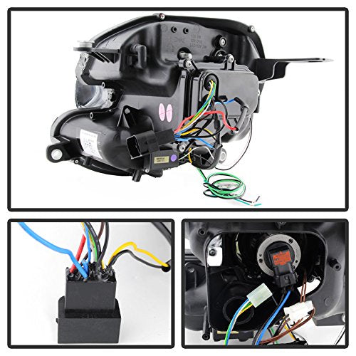 Projector Style Spyder Auto Headlights Black/Clear 5080608