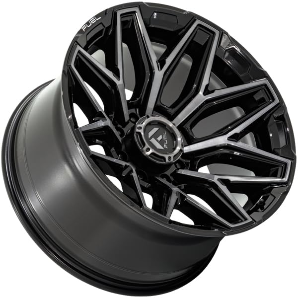 FLUX FUEL OFF-ROAD 22X12 8X170 4.77-44mm GLOSS BLACK BRUSHED FACE WITH GRAY TINT - FC854BT22128744N