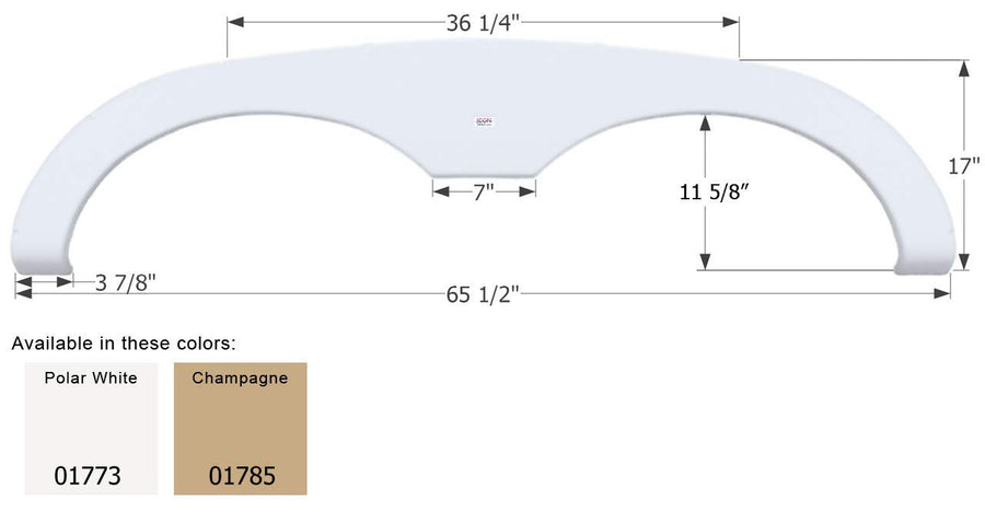 Fender Skirt ICON, Tandem, Sunline, FS1773, Polar White
