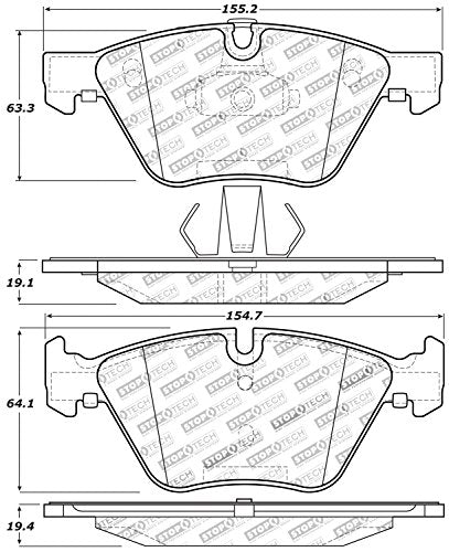 Front Brake Pad StopTech 309.10610 Street Performance