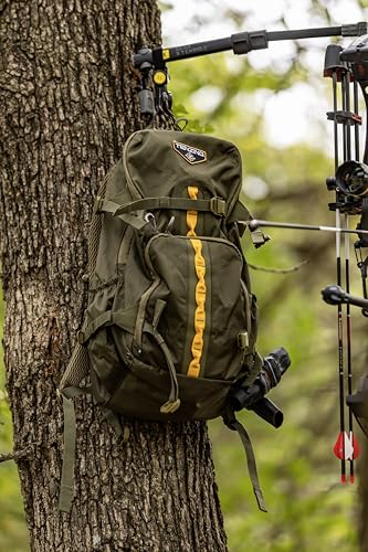 Whitetail TENZING 1200 Day Pack, Olive Green | Hydration Bladder Compatible Ultra-Durable Camo Hunting Backpack with 4 Compartments & 11 Pockets