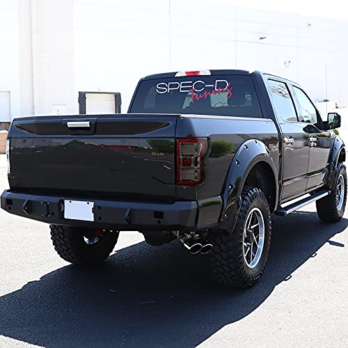 Red Smoke Tail Lights w/LED Light Bar SPEC-D TUNING Compatible with 2018-2020 Ford F-150, Left + Right Pair Assembly