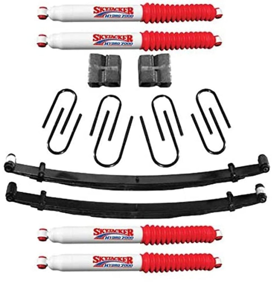 Skyjacker Suspension Lift Kit D600AK-H w/Shock 6 in. Lift Incl. Front Leaf Springs Front/Rear U Bolt Kit Front Bushing Kit Rear Block